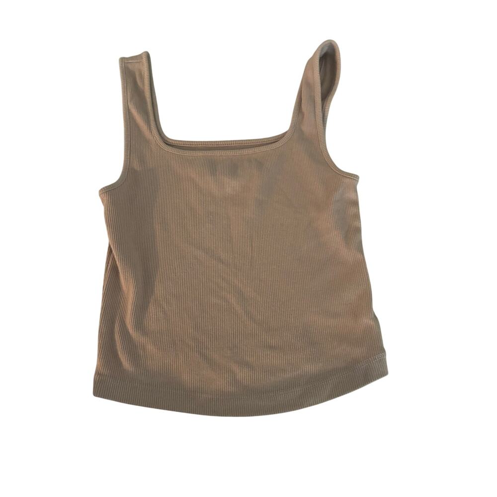 Old Navy Tan Ribbed Cropped Tank Size XS